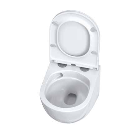 Унитаз подвесной Taliente Amato Vortex AM45005 белый с сиденьем микролифт безободковый смыв торнадо